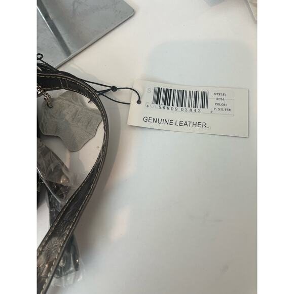 NWT Madi Claire Leather Croc Bronze and Gray Crossbody Purse Bag - Picture 11 of 12